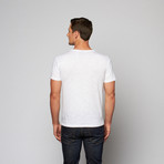 Slub Y-Neck Henley // White (XL)