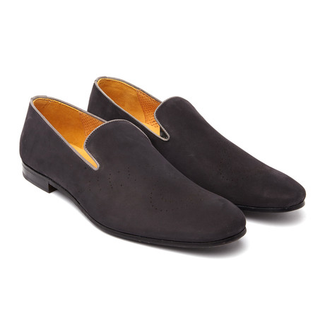 Stewy Loafer // Black + Charcoal Trim (Euro: 39)