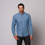 Slate and Stone // Denim Linen Shirt // Blue (S)