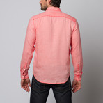 Slate & Stone // Charter Cotton Linen Shirt // Red (S)