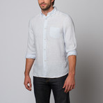 Slate & Stone // Charter Cotton Linen Shirt // Sky (M)