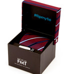 Striped Tie // Maroon + Navy