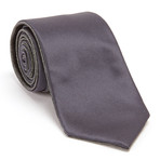 Reversible Faded Paisley Tie + Silver Tie Bar Set // Charcoal