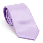 Reversible Micro Dot Tie + Silver Tie Bar Set // Lavender