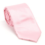 Reversible Checkered Tie + Silver Tie Bar Set // Pink