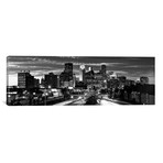 Minneapolis Panoramic Skyline Cityscape (Black & White - Evening) // Unknown Artist (36"W x 12"H x 0.75"D)