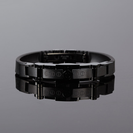 Rubber Bracelet with IP Stainless Steel Detail // Black