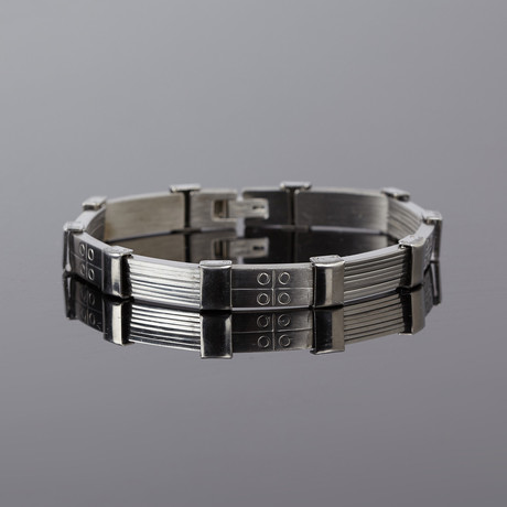 Stainless Steel Bracelet with Screw Detail // Metallic
