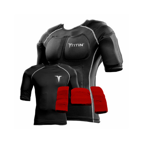 20 Pound Weighted Compression Shirt // Black (Small)