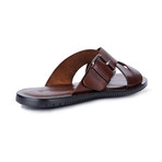 Leather Sandals // Dark Brown + Buckle (Euro: 39)