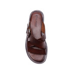 Leather Sandals // Dark Brown + Buckle (Euro: 39)