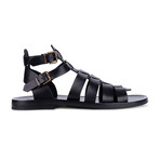 Double Buckle Sandals // Black (Euro: 42)