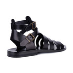 Double Buckle Sandals // Black (Euro: 42)