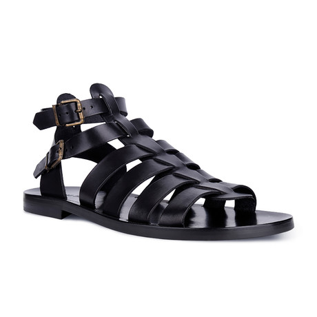 Double Buckle Sandals // Black (Euro: 39)