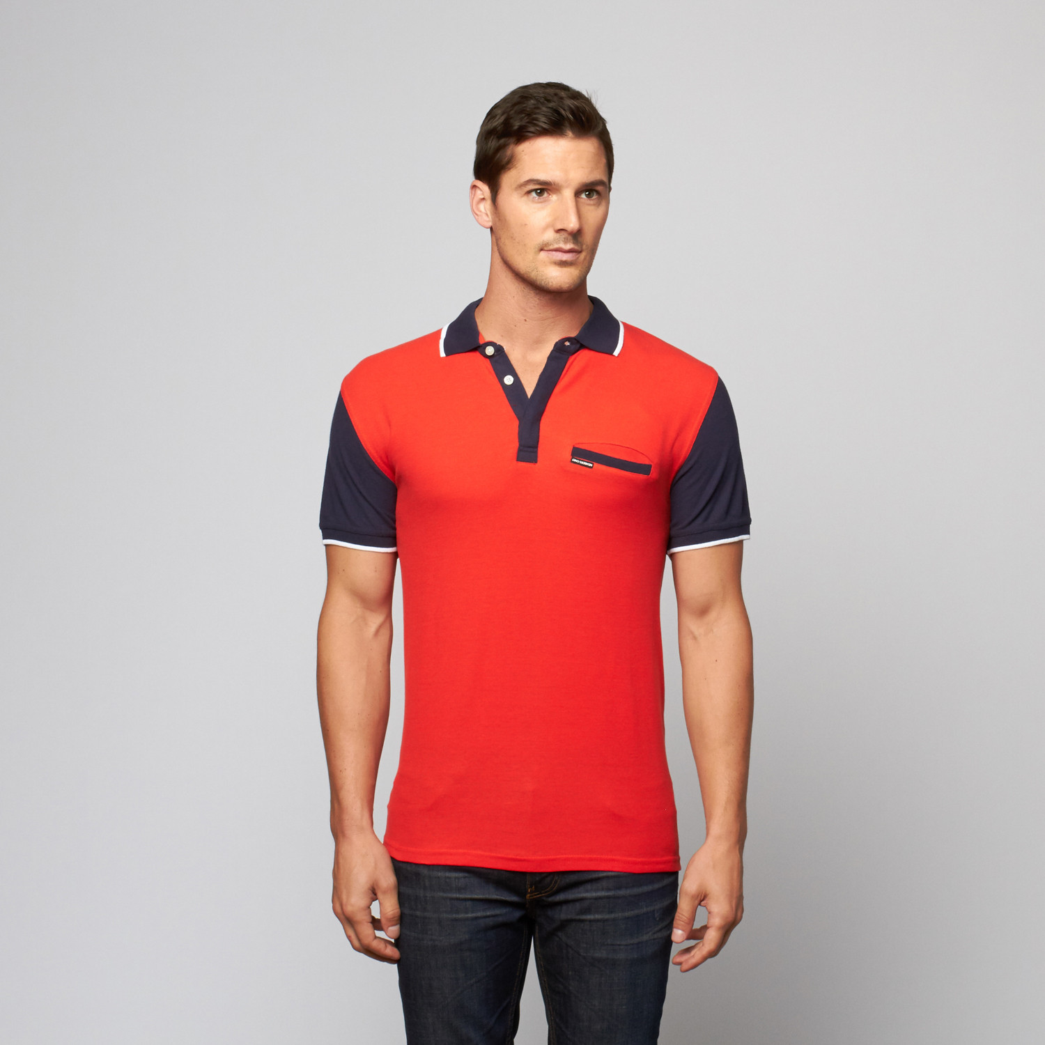 Colorblock Polo // Sunset (2XL) - Members Only - Touch of Modern