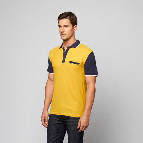 Colorblock Polo // Mustard (S)