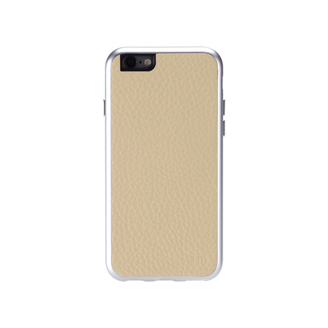 AluFrame Leather // iPhone 6/6S (Beige)
