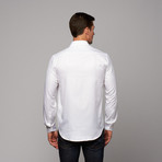 Button-Up Shirt // White Herringbone (US: 17.25R)