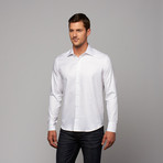 Button-Up Shirt // White Herringbone (US: 15.75R)