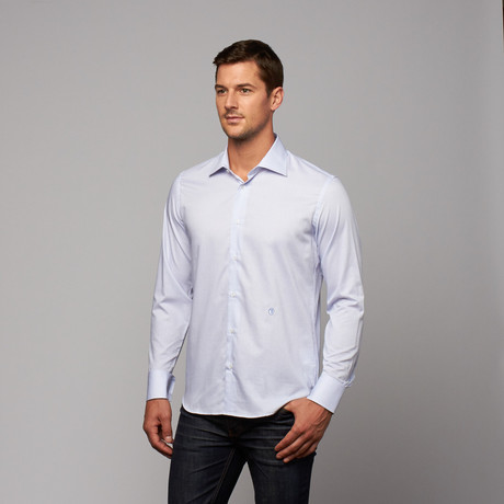 Button-Up Shirt // Blue Microcheck (US: 15.5R)