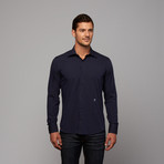 Button-Up Shirt // Navy Stripe (US: 15.5R)