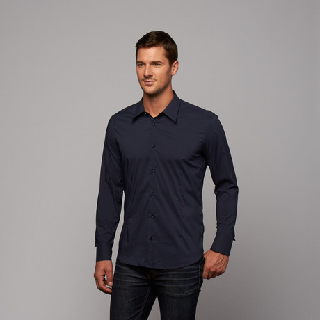 Button-Up Shirt // Marine (US: 15.5R)