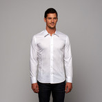 Button-Up Shirt // White Stripe (US: 15.75R)