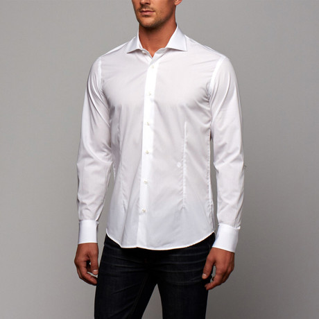 Button-Up Shirt // Light White Stripe (US: 15.5R)