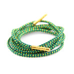 Dress Laces // Green + Gold (Silver)