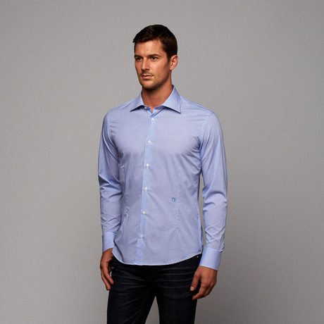 Button-Up Shirt // Blue Gingham (US: 15.5R)