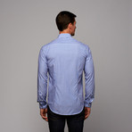 Button-Up Shirt // Blue + White Stripe (US: 17.5R)