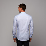 Button-Up Shirt // Light Blue + Grey Stripe (US: 15.75R)