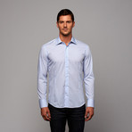 Button-Up Shirt // Light Blue + Grey Stripe (US: 17R)