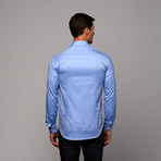 Button-Up Shirt // Blue Herringbone (US: 15.5R)