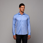 Button-Up Shirt // Blue Herringbone (US: 16R)