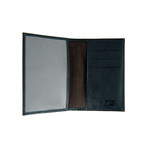 F1 Box Saffiano Leather Passport (Black)