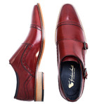Tunstead Double Monk strap // Bordo (UK: 9)