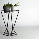 Geometric Steel Plant Stand // Triangle (White)