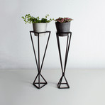 Geometric Steel Plant Stand // Square (White)