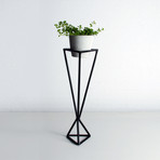 Geometric Steel Plant Stand // Triangle (White)