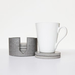 Aly Velji x MTHARU Concrete Coaster Set (White)