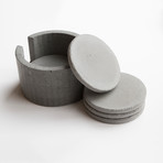 Aly Velji x MTHARU Concrete Coaster Set (White)