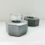 Aly Velji x MTHARU Concrete Votive Holders (White)