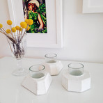 Aly Velji x MTHARU Concrete Votive Holders (White)