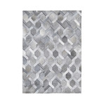 Cow Hide Rug // Gray Chain Link (5'L x 8'H)