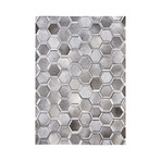 Cow Hide Rug // Gray Octagon (4'L x 6'H)