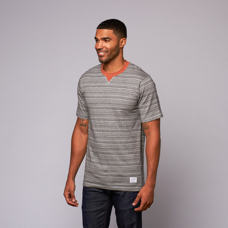 Side Panel Tee // Rust + Heathered Marl (M)