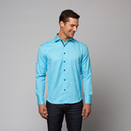 Bespoke // Brian Dress Shirt // Turquoise (L)