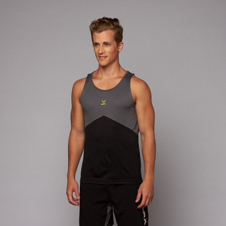 Elevate Tank // Charcoal + Black (XS)