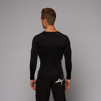 Coretech Long Sleeve Compression Top // Black + White (XS)